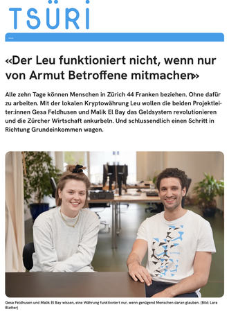 Artikel in tsüri.ch, 16.3.23